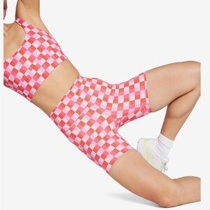 NWT Beach Riot Bike Shorts Optical Checkers size Small